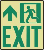 Glow-In-The-Dark Safety Sign: Exit