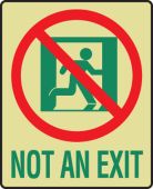 Glow-In-The-Dark Safety Sign: Not An Exit