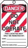 OSHA Danger Lockout Safety Tags: Do Not Operate