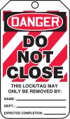 OSHA Danger Safety Tag: Do Not Close