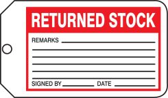 Safety Tag: Returned Stock