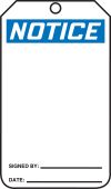 OSHA Notice Safety Tag: Blank