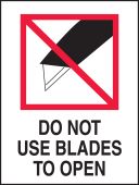 International Shipping Label: Do Not Use Blades To Open