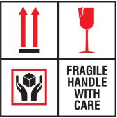 International Shipping Label: Fragile Handle With Care