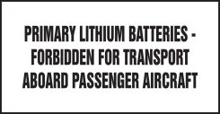 LITHIUM BATTERY LABEL