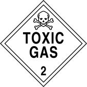 DOT Placard: Hazard Class 2 - Toxic Gas
