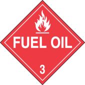 DOT Placard: Hazard Class 3 - Flammable Liquids (Fuel Oil)