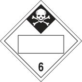 Blank DOT Placard: Hazard Class 6 - Inhalation Hazard