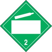 Blank DOT Placard: Hazard Class 2 - Non-Flammable Gas
