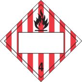 Blank DOT Placard: Hazard Class 4 - Flammable Solid