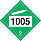 4-Digit DOT Placard: Hazard Class 2 - 1005 (Liquefied Anhydrous Ammonia)