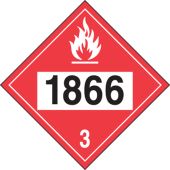4-Digit DOT Placards: Hazard Class 3 - 1866 (Resin Solution)