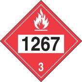 4-Digit DOT Placards: Hazard Class 3 - 1267 (Crude Oil)
