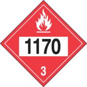 4-Digit DOT Placards: Hazard Class 3 - 1170 (Ethyl Alcohol)