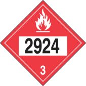 4-Digit DOT Hazard Class 3 Placards: Flammable Liquids