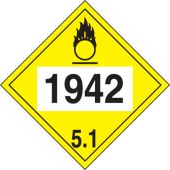 4-Digit DOT Placards: Hazard Class 5 - 1942 (Ammonium Nitrate)
