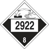 Hazard DOT Class 8- Chemical Placards