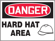 OSHA Danger Safety Sign: Hard Hat Area