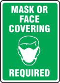 Safety Sign: Mask Or Face Covering Required