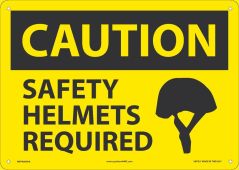 OSHA Caution Safety Sign: Safety Helmet Required
