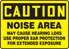 OSHA Caution Safety Sign: Noise Area
