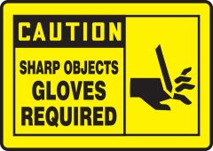 OSHA Caution Safety Sign: Sharp Objects