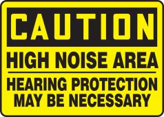 OSHA Caution Safety Sign: High Noise Area