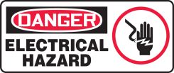 OSHA Danger Safety Sign: Electrical Hazard with Graphic