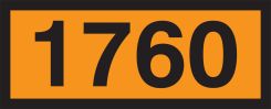 Orange 4-Digit Panel: 1760 (Corrosive Liquid)