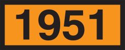 Orange 4-Digit Panel: 1951 (Argon, refrigerated liquid)