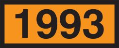 Orange 4-Digit Panel: 1993 (Flammable Liquids)