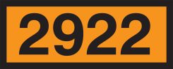 Orange 4-Digit Panel: 2922 (Corrosive Liquid, Toxic)