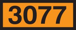 Orange 4-Digit Panel: 3077 (Hazardous Waste, Solid)
