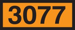 Orange 4-Digit Panel: 3077 (Hazardous Waste, Solid)