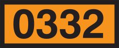 Orange 4-Digit Panel: 0332 (Explosives, Blasting, Type B)