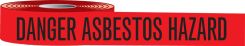 Plastic Barricade Tape: Danger Asbestos Hazard