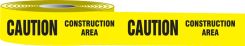 Plastic Barricade Tape: Caution Construction Area