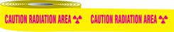 Plastic Barricade Tape: Caution Radiation Area