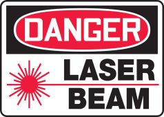 OSHA Danger Safety Sign: Laser Beam