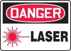 OSHA Danger Safety Sign: Laser