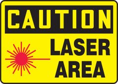 OSHA Caution Safety Sign: Laser Area