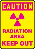 OSHA Caution Safety Sign: Radiation Area - Keep Out