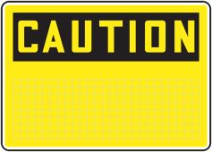 OSHA Caution Grid-Lined Blank