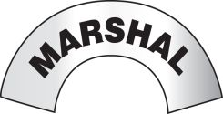 Reflective Marshal Helmet Sticker MRBWRV09RFV