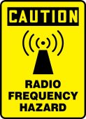OSHA Caution Safety Sign: Radio Frequency Hazard