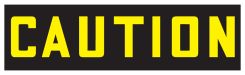 OSHA Caution Header