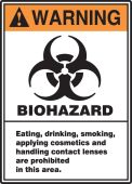 ANSI Warning Safety Sign: Biohazard