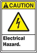 ANSI Caution Safety Signs: Electrical Hazard
