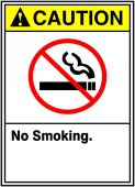 ANSI Caution Safety Sign: No Smoking