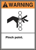 ANSI Warning Safety Label: Pinch point.